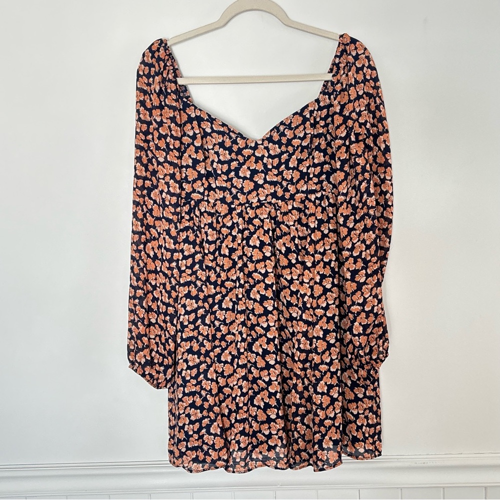 Abercrombie & Fitch Floral Tiered Smocked Mini Dress fits Medium to Large * D3